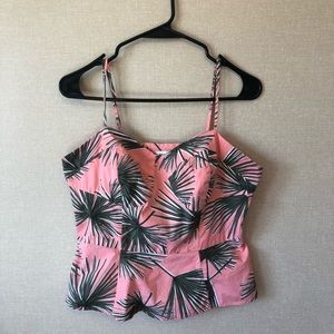 A New Day (Target) Pink and Green Tropical Top